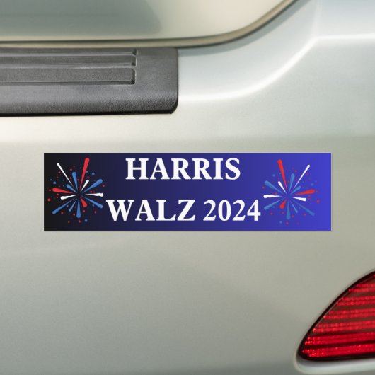 Harris Walz 2024 bumpersticker (Op auto)