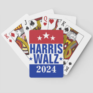 Harris Walz 2024 Campaign Red Blue Pokerkaarten