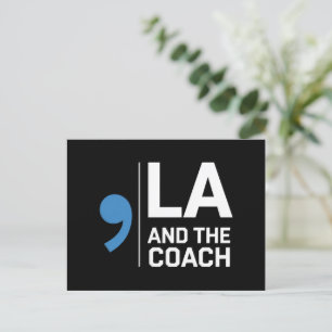 Harris Walz 2024 Comma La en de coach 2024 Briefkaart