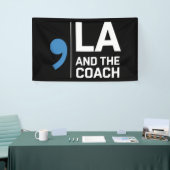 Harris Walz 2024 Comma La en de coach 2024 Spandoek (Beurs)