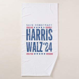 Harris Walz 2024 - De democratie redden Badhanddoek