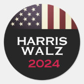 HARRIS WALZ 2024 Grote campagne Ronde Sticker (Voorkant)