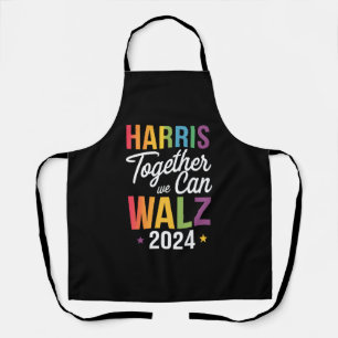 Harris Walz 2024 Kamala Samen kunnen we LGBT Schort