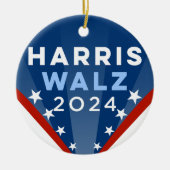 Harris Walz 2024 Keramisch Ornament (Voorkant)