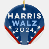 Harris Walz 2024 Keramisch Ornament (Achterkant)
