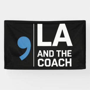 Harris Walz 2024 Komma La en The Coach 2024  Spandoek