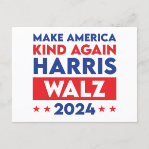 Harris Walz 2024 maakt Amerika weer vriendelijk Briefkaart