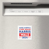 Harris Walz 2024 Make America Care opnieuw Magneet (Insitu (Vaatwasser))
