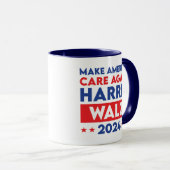 Harris Walz 2024 Make America Care opnieuw Mok (Voorkant rechts)