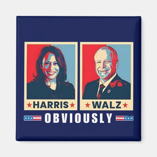 Harris Walz 2024 natuurlijk Magneet (Voorkant)