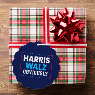 Harris Walz 2024 natuurlijk Ornament Kaart