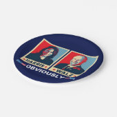 Harris Walz 2024 natuurlijk Papieren Bordje (Gekanteld)