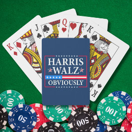 Harris Walz 2024 natuurlijk Pokerkaarten