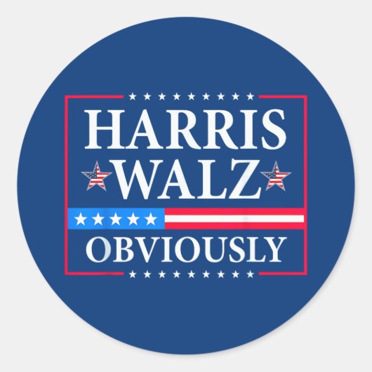 Harris Walz 2024 natuurlijk Ronde Sticker (Voorkant)