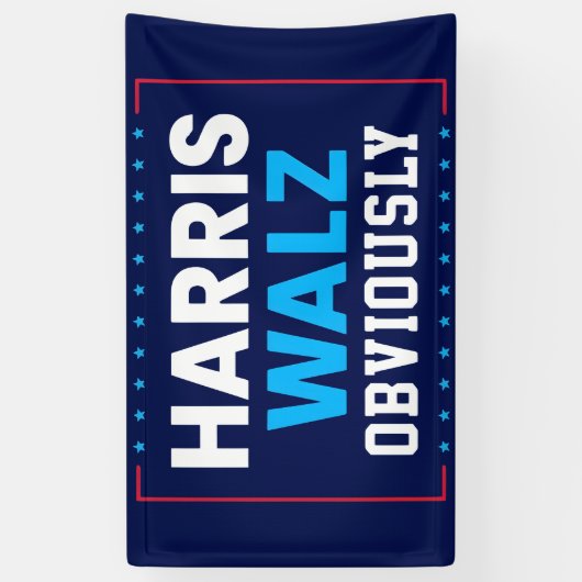Harris Walz 2024 natuurlijk Spandoek (Verticaal)