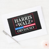 Harris Walz 2024 natuurlijk | Tim Walz Rechthoekige Sticker (Envelop)
