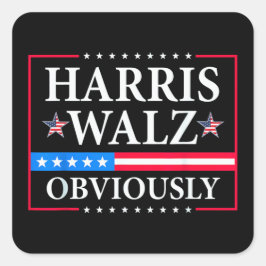 Harris Walz 2024 natuurlijk | Tim Walz Vierkante Sticker