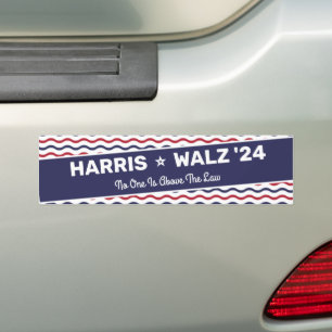 Harris Walz 2024 - Niemand staat boven de wet Bumpersticker