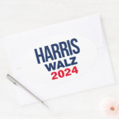 HARRIS WALZ 2024 OVALE STICKER (Envelop)