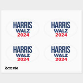 HARRIS WALZ 2024 OVALE STICKER (Vel)