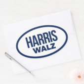 HARRIS WALZ 2024 OVALE STICKER (Envelop)