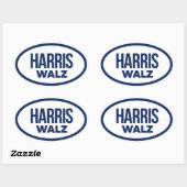 HARRIS WALZ 2024 OVALE STICKER (Vel)