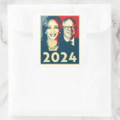 Harris Walz 2024 Poster Vierkante Sticker (Tas)