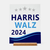 Harris Walz 2024 pour le président Blue Wave (Recto)