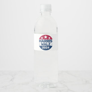 Harris Walz 2024: President Patriottisch Waterfles Etiket