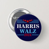 Harris Walz 2024 President - Tim Walz Ronde Button 5,7 Cm (Voorkant /achterkant)