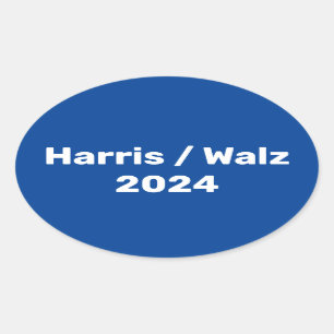 Harris / Walz 2024 Presidentiële campagne Ovale Sticker