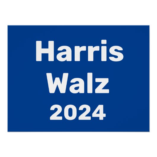 Harris / Walz 2024 Presidentiële campagne Perfect Poster (Voorkant)