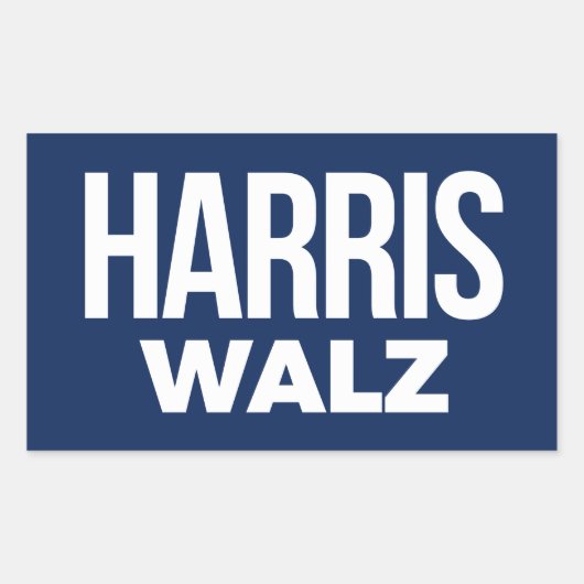 Harris Walz 2024 Rechthoekige Sticker (Voorkant)