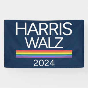 Harris Walz 2024 Regenboog LGBTQ Pride Vlag Spandoek
