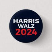 Harris Walz 2024 Ronde Button 3,2 Cm (Voorkant)