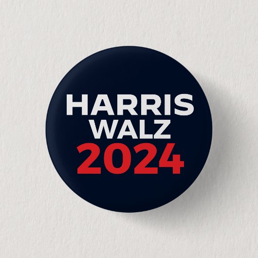 Harris Walz 2024 Ronde Button 3,2 Cm (Voorkant)
