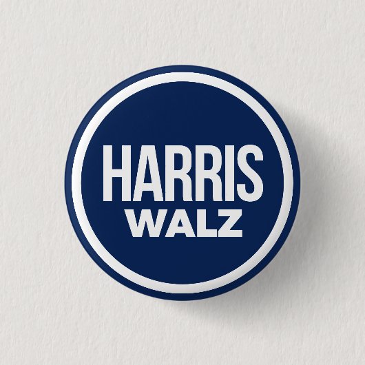 Harris Walz 2024 Ronde Button 3,2 Cm (Voorkant)
