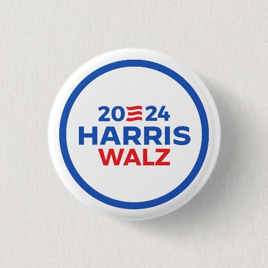 Harris Walz 2024 Ronde Button 3,2 Cm (Voorkant)