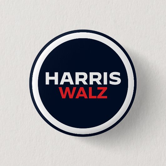 Harris Walz 2024 Ronde Button 3,2 Cm (Voorkant)