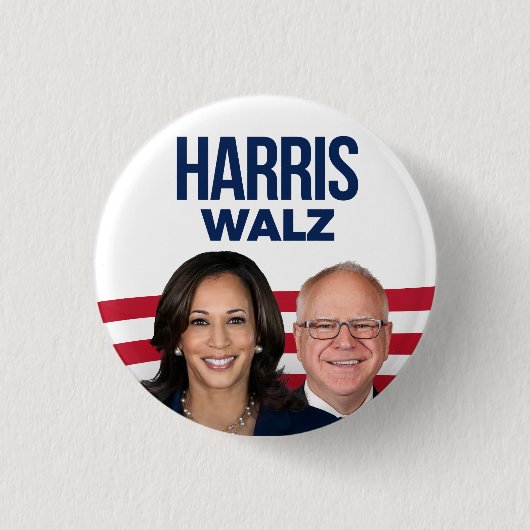 Harris Walz 2024 Ronde Button 3,2 Cm (Voorkant)