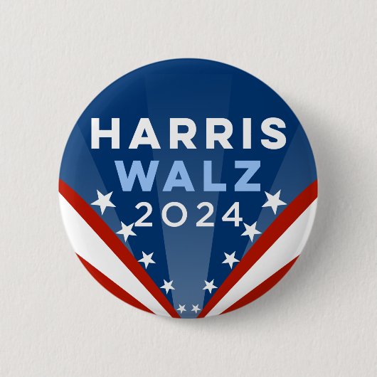 Harris Walz 2024 Ronde Button 5,7 Cm (Voorkant)