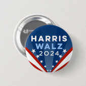 Harris Walz 2024 Ronde Button 5,7 Cm (Voorkant /achterkant)