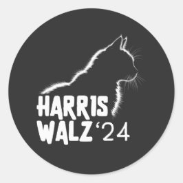 Harris Walz 2024 Ronde Sticker