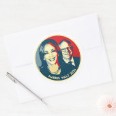 Harris Walz 2024 Ronde Sticker (Envelop)