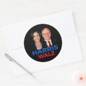Harris Walz 2024 Ronde Sticker (Envelop)