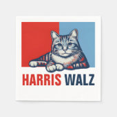 Harris Walz 2024 - Rood Blauw Servet (Voorkant)