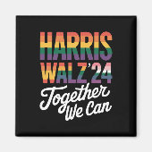 Harris Walz 2024 Samen kunnen we LGBTQIA kiezen Magneet (Voorkant)