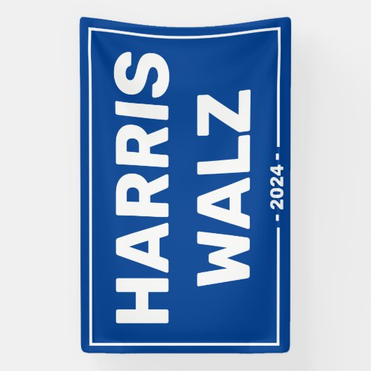 Harris Walz 2024 Spandoek (Verticaal)