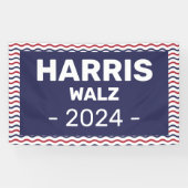 Harris - Walz 2024 Spandoek (Horizontaal)