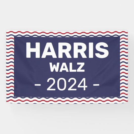 Harris - Walz 2024 Spandoek (Horizontaal)